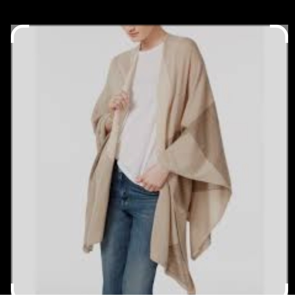 CHARTER CLUB Grey Taupe Beige Tri Color 100% Cashmere Shawl